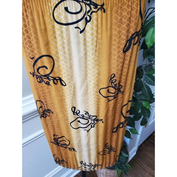 Women's Brown Polyester Blend Round Neck Sleeveless Casual Knee Length Dress S - Picture 4 of 11